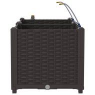 Градинска саксия 2 pcs Кафяво Стомана