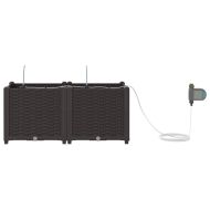 Градинска саксия 2 pcs Кафяво Стомана