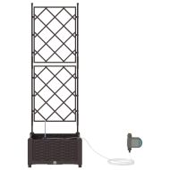 Градински саксии Кафяво 40 x 40 x 126 см Стомана