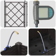 Градински саксии Кафяво 40 x 40 x 126 см Стомана