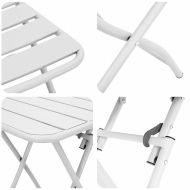 Бистро комплект 3 pcs Бяло Стомана