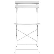 Сгъваем градински стол 2 pcs Бяло 42 x 46 x 82см Стомана