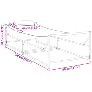 Шезлонг Антрацит 200 x 74 x 73 см Текстилен и стомана