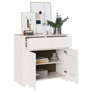 Шкаф Drammen Бяло 79 x 43 x 75.5 см Масивна борова дървесина