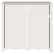 Шкаф Drammen Бяло 79 x 43 x 75.5 см Масивна борова дървесина