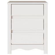 Нощен шкаф Drammen Бяло 45 x 35 x 56 см Борово дърво масив