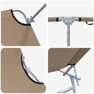 Шезлонг 2-човек 2 pcs Таупе 58 x 188 x 77см текстил