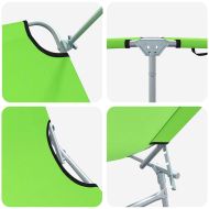 Шезлонг 2-човек 2 pcs Зелен 58 x 188 x 77см текстил