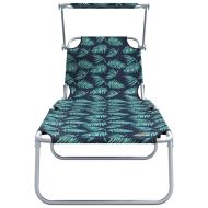 Шезлонг 2-човек 2 pcs Зелен 58 x 188 x 77см текстил