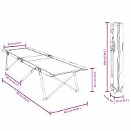 Сгъваемо къмпинг легло Червено 62 x 194 x 42 см