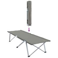 Сгъваемо къмпинг легло 2 pcs Сив 62 x 194 x 42 см