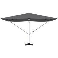 Чадър Рома с ветрило Антрацит и черен 352 x 251 x 265 см