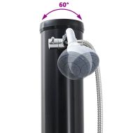 Външен соларен душ Черно 217 см PVC и алуминий