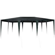 Парти шатър Зелен и бял 600 x 400 x 266 см Полиестер и стомана