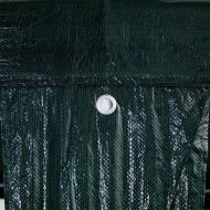 Парти шатър Зелен и бял 800 x 400 x 266 см Полиестер и стомана