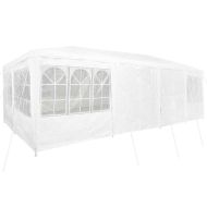 Парти шатър Бяло 800 x 400 x 266 см Полиестер и стомана