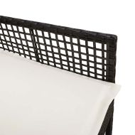 Градински стол 2 pcs Черно 53 x 60 x 85см полиратан