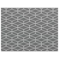 Външен килим ARAKIL Сиво и бяло 250 x 300 cm ПП