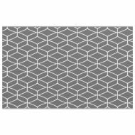 Външен килим ARAKIL Сиво и бяло 250 x 400 cm ПП
