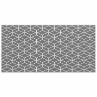 Външен килим ARAKIL Сиво и бяло 250 x 500 cm ПП