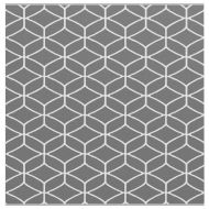 Външен килим ARAKIL Сиво и бяло 300 x 300 cm ПП