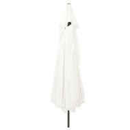 Градински парасол Бял и черен 395 x 395 x 245 см