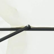 Градински парасол Бял и черен 395 x 395 x 245 см