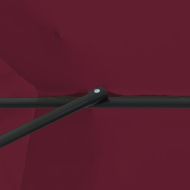 Градински парасол Червен и Черен 395 x 395 x 245 см