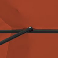 Градински парасол Червен и Черен 395 x 395 x 245 см