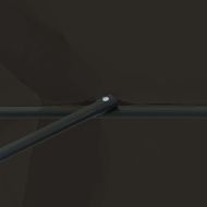 Градински парасол Черно 395 x 395 x 245 см Полиестер и стомана