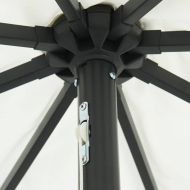 Градински парасол Бял и черен 395 x 395 x 245 см