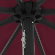 Градински парасол Червен и Черен 395 x 395 x 245 см
