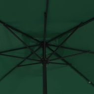 Градински парасол Зелен и Черен 295 x 295 x 245 см