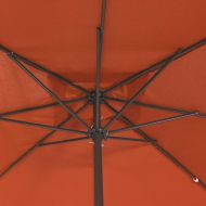 Градински парасол Червен и Черен 295 x 295 x 245 см
