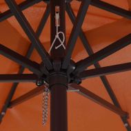 Градински парасол Червен и Черен 295 x 295 x 245 см