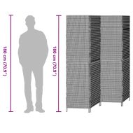 Разделител за стая Кафяво 195 x 180 см полиратан