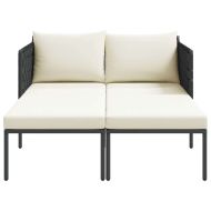 Шезлонг с възглавница Антрацит 115 x 153 x 69.5см Стомана