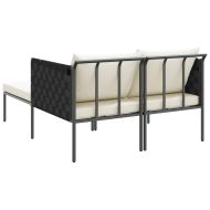 Шезлонг с възглавница Антрацит 115 x 153 x 69.5см Стомана