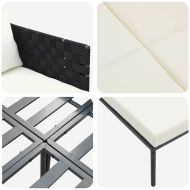 Шезлонг с възглавница Антрацит 115 x 153 x 69.5см Стомана