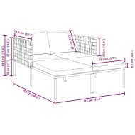 Шезлонг с възглавница Антрацит 115 x 153 x 69.5см Стомана
