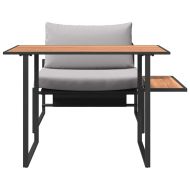 Външно стоманено столче 2 pcs Светлосиво Стомана