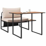 Комплект за хранене в градината 2 pcs Таупе Стомана