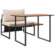 Комплект за хранене в градината 2 pcs Таупе Стомана