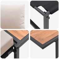 Комплект за хранене в градината 2 pcs Таупе Стомана