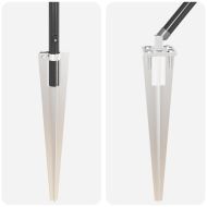 Оградни стълбове 13 pcs Сив Ø32mm 160 см Поцинкована стомана