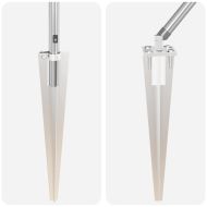 Оградни стълбове 7 pcs Сребрист Ø32mm 140 см