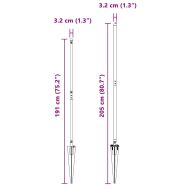 Оградни стълбове 13 pcs Сребрист Ø32mm 160 см