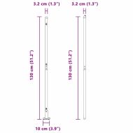 Оградни стълбове 13 pcs Сребрист Ø32mm 130 см