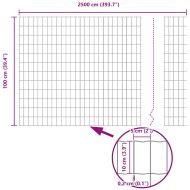 Европейска ограда Зелен 1 x 25 m Желязо с PVC покритие