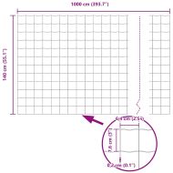 Европейска ограда Зелен 1.4 x 10 m Желязо с PVC покритие